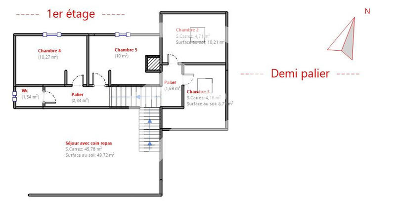 Maison - 123 m² - 6 pièces