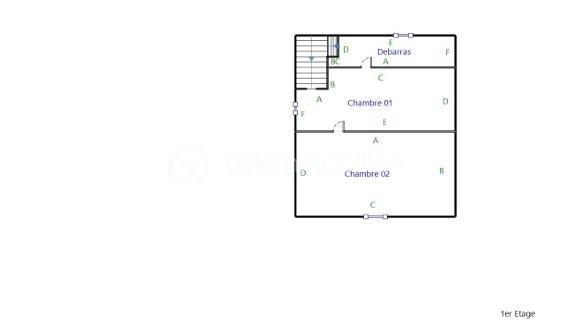 Maison ancienne - 60 m² - 3 pièces