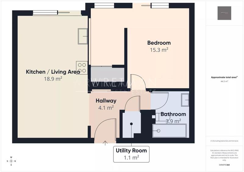 Appartement - 45 m² - 2 pièces