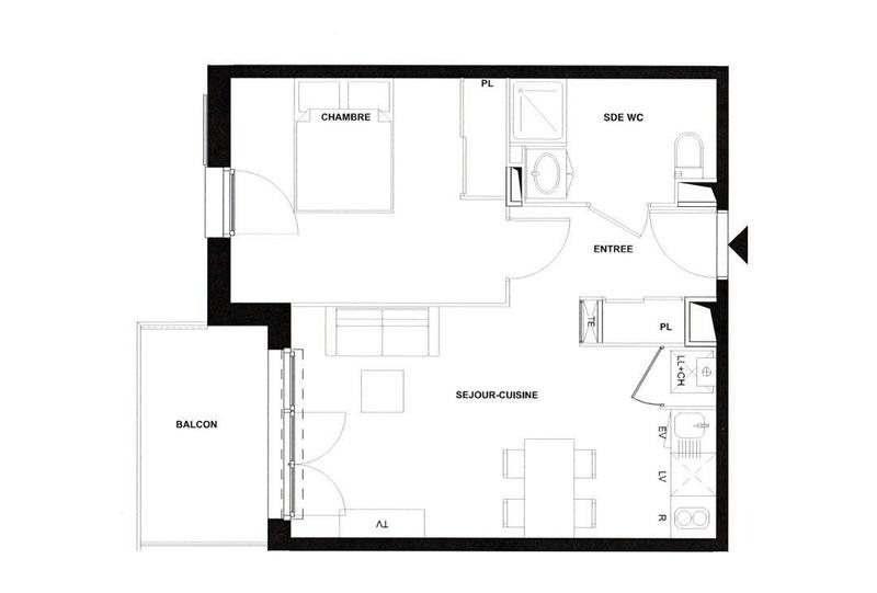 Appartement - 40 m² - 2 pièces