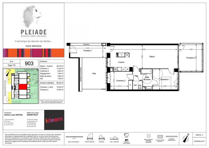 Appartement - 65 m² - 3 pièces