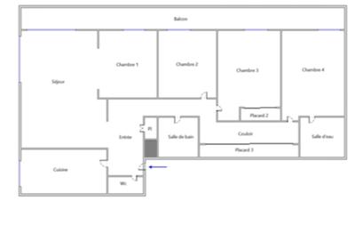 Appartement - 93 m² - 5 pièces