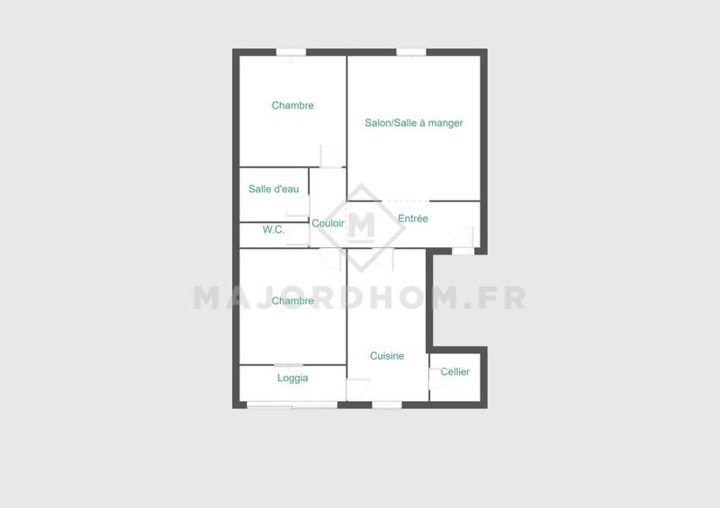 Appartement - 80 m² - 3 pièces