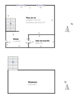 Appartement - 21 m² - 1 pièce