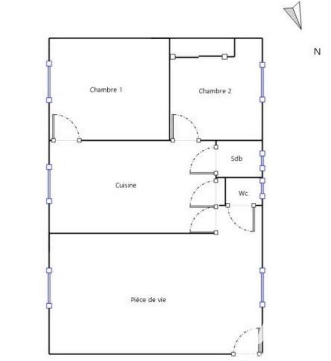 Appartement - 59 m² - 3 pièces