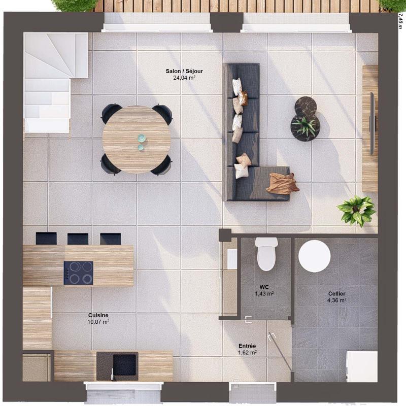 Maison - 81 m² - 5 pièces