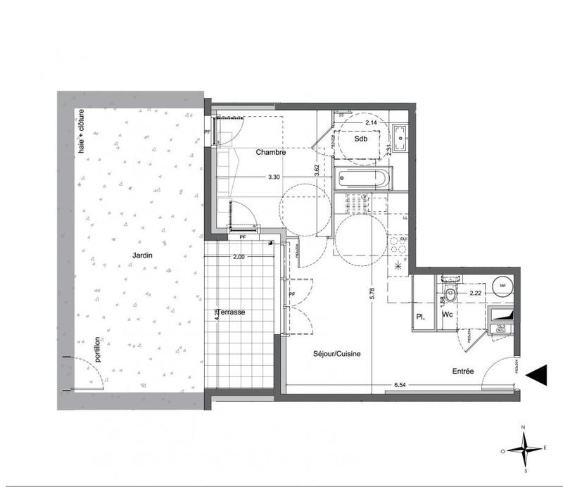 Appartement - 44 m² - 2 pièces