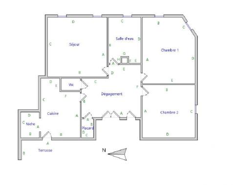 Appartement - 104 m² - 3 pièces