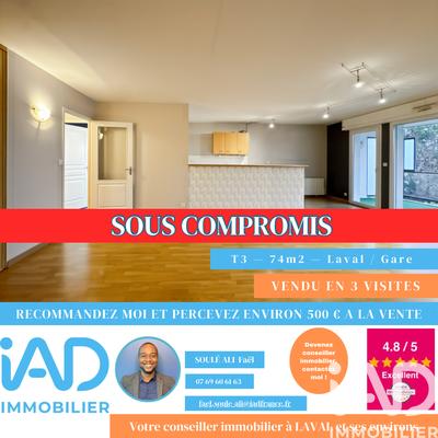 Appartement - 74 m² - 3 pièces