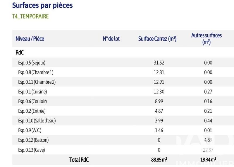 Appartement - 89 m² - 3 pièces