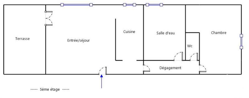 Appartement - 55 m² - 2 pièces