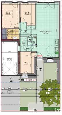 Maison - 91 m² - 4 pièces