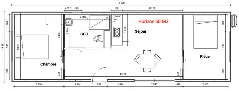 Maison - 15 m² - 1 pièce