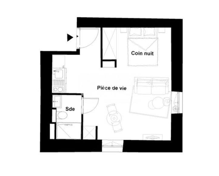 Appartement - 29 m² - 1 pièce