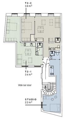 Appartement - 32 m² - 2 pièces
