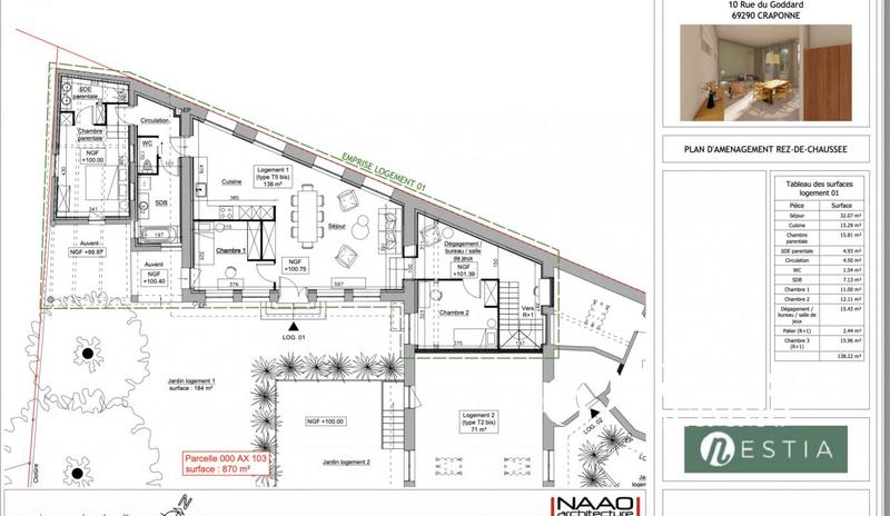 Appartement - 138 m² - 5 pièces