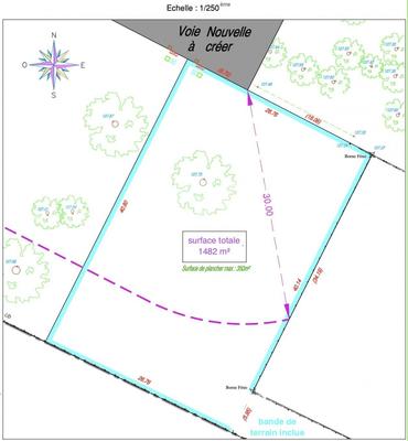 Terrain - 1 482 m²