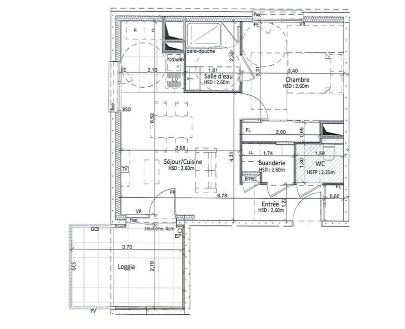 Appartement - 46 m² - 1 pièce