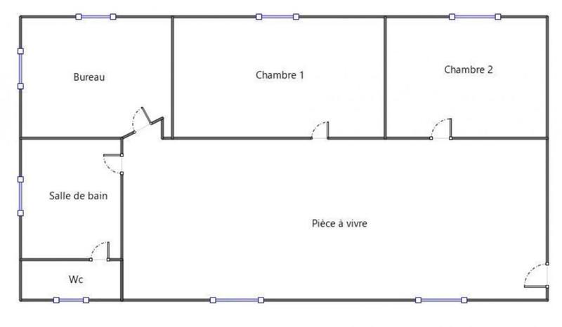 Appartement - 56 m² - 1 pièce