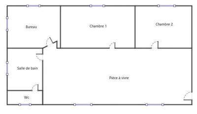 Appartement - 56 m² - 1 pièce