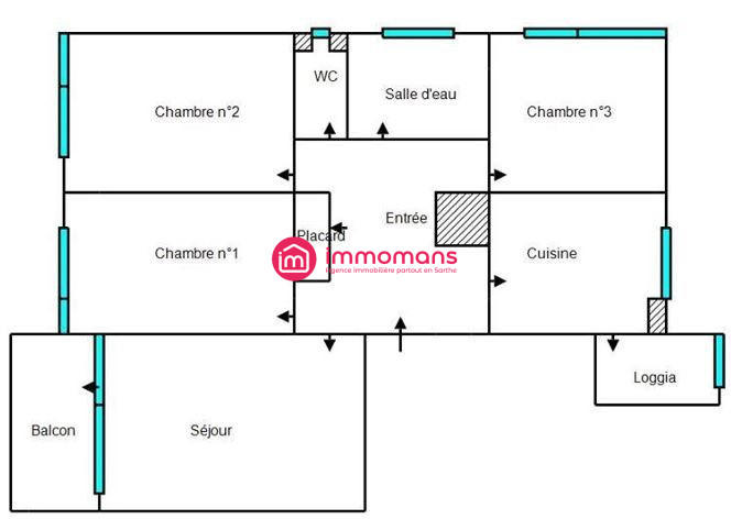 Appartement - 66 m² - 4 pièces