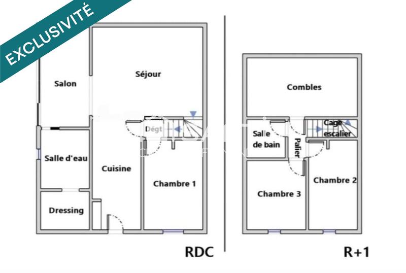 Maison de ville - 110 m² - 5 pièces