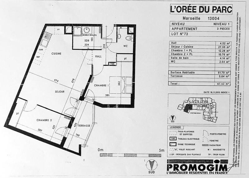 Appartement - 62 m² - 3 pièces