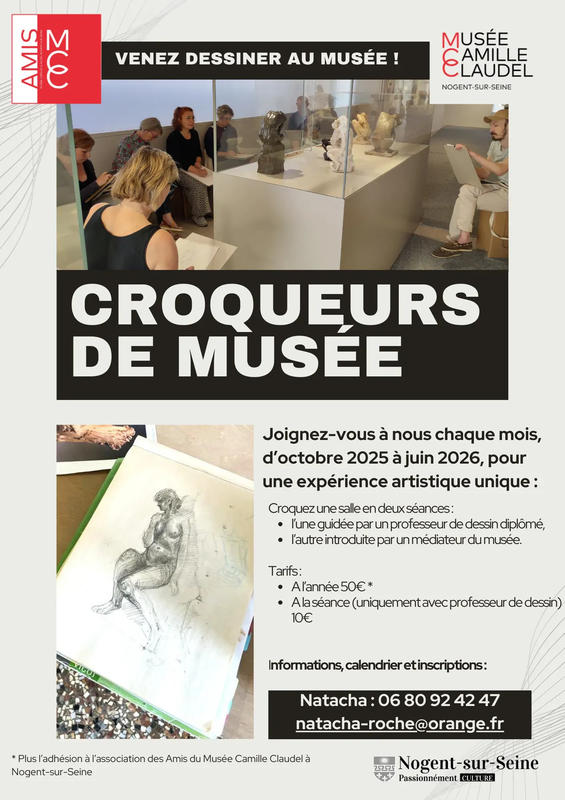 Les Croqueurs de Musée avec les Amis du Musée Camille Claudel à Nogent-sur-Seine
