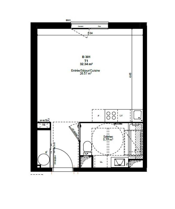 Appartement - 32 m² - 1 pièce