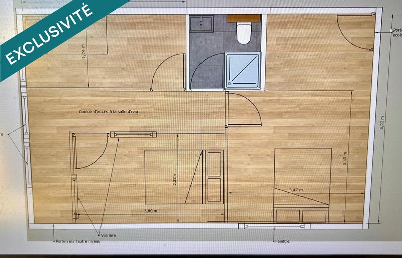 Appartement - 35 m² - 2 pièces