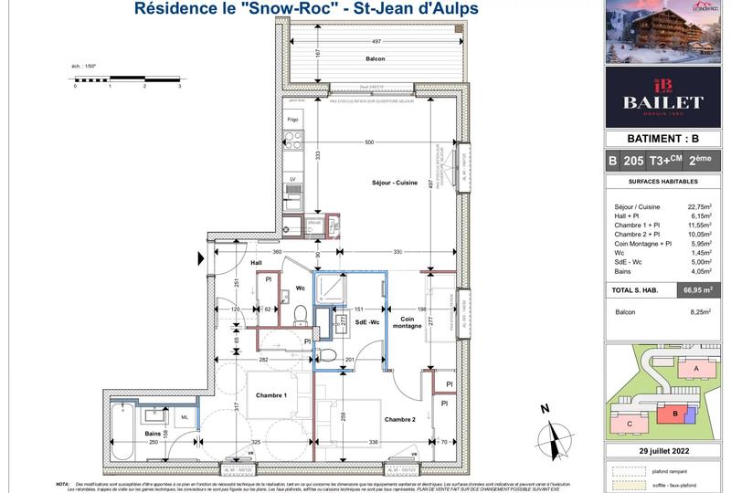 Appartement - 66 m² - 3 pièces
