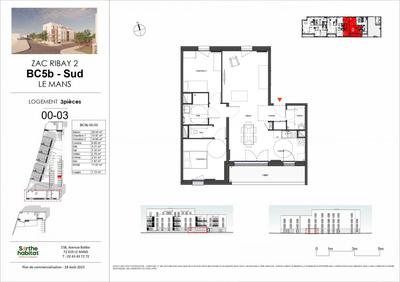 Appartement - 71 m² - 3 pièces