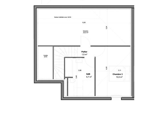Pavillon - 87 m² - 4 pièces