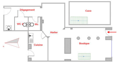 Local commercial - 74 m²