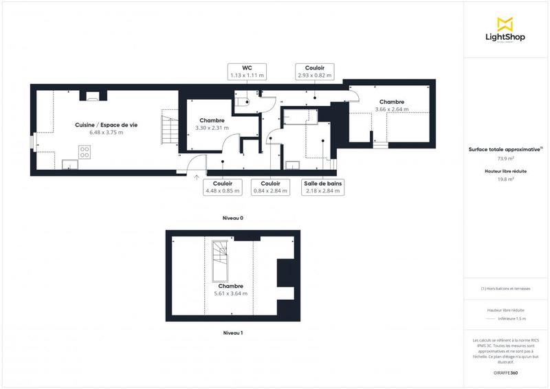 Appartement - 55 m² - 2 pièces