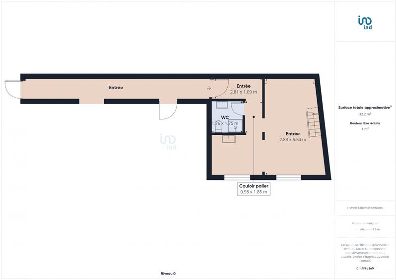 Duplex - 40 m² - 2 pièces