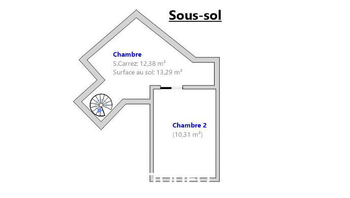 Appartement ancien - 67 m² - 3 pièces