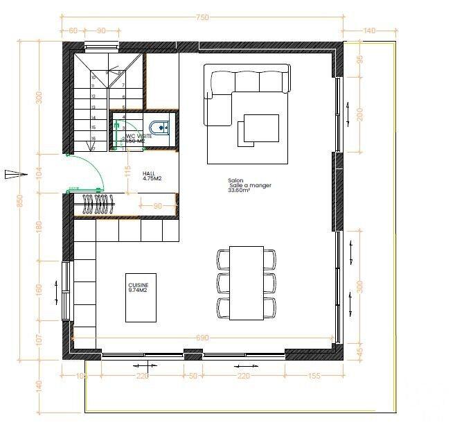 Maison - 101 m² - 4 pièces