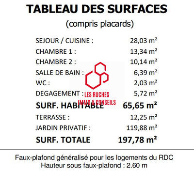 Appartement - 66 m² - 3 pièces
