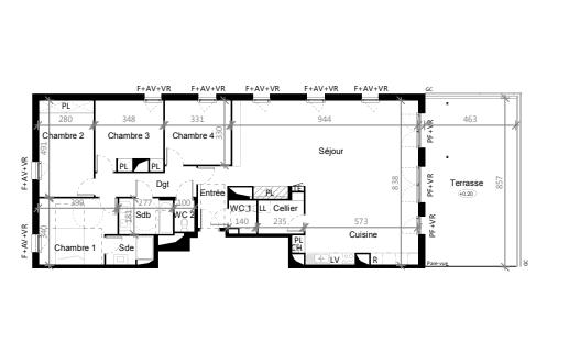 Appartement - 142 m² - 5 pièces