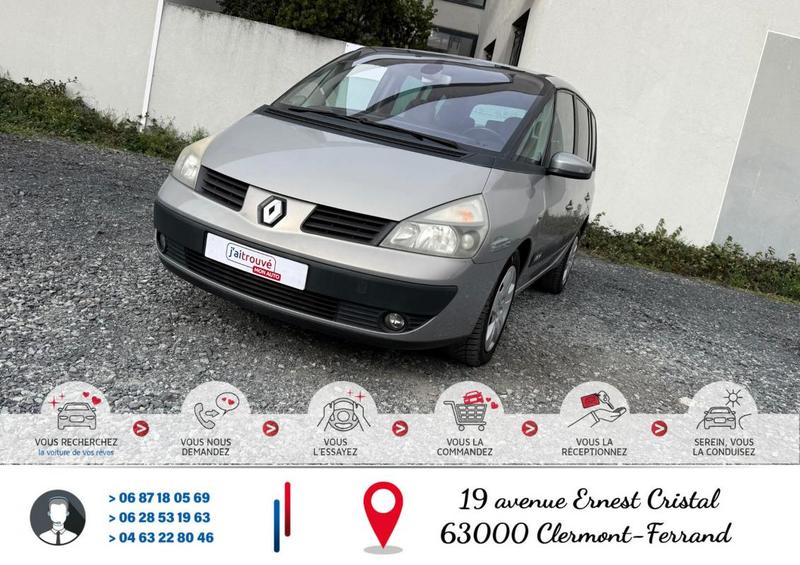 Renault Espace IV 3.5 V6 245ch Bva Expression 7 places 1ère main &amp; carnet d'entretiens*149 000km*Ct Révision Ok*Véhicule Sous Garantie*100 Points de Contrôles*CarteGrise Moitié prix (Véhicule plus 10 ans)*Régulateur/limiteur vitesse*Climatisation Auto*Fix