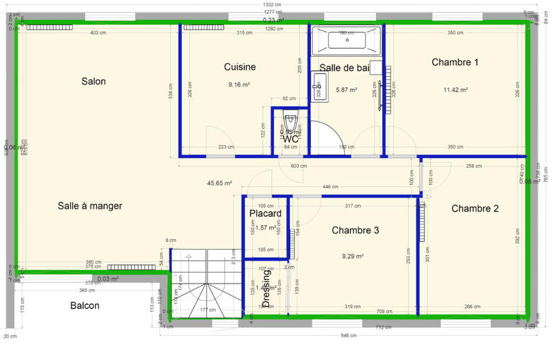 Maison - 111 m² - 4 pièces