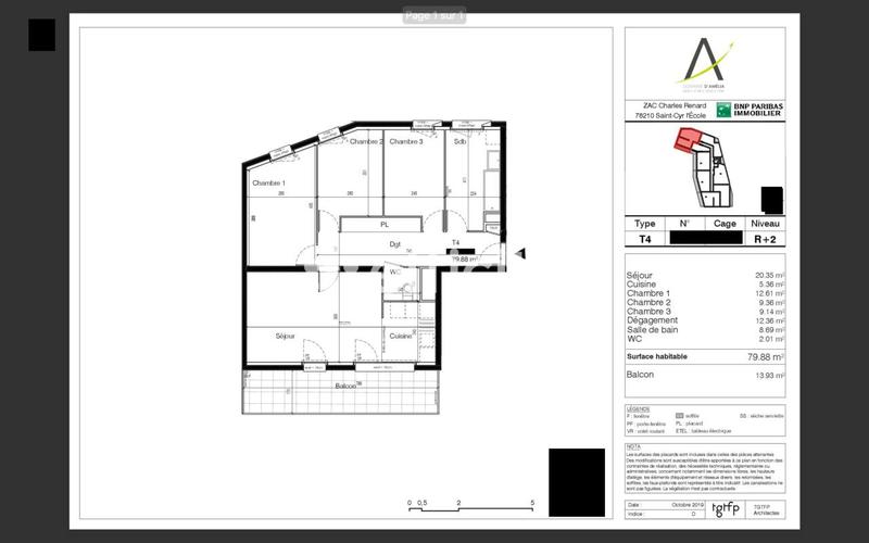 Appartement - 80 m² - 4 pièces