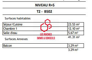 Appartement - 41 m² - 2 pièces