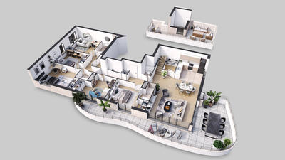 Appartement - 139 m² - 6 pièces