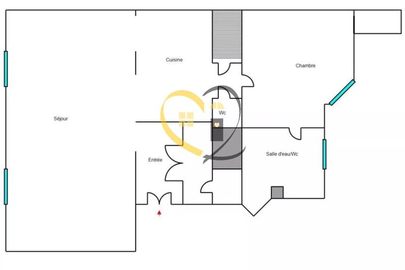 Appartement - 57 m² - 3 pièces