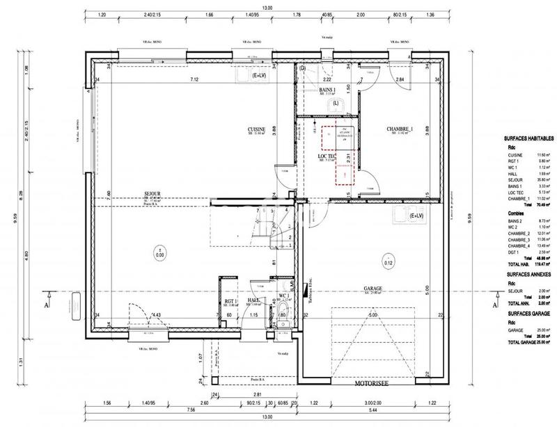 Maison - 120 m² - 6 pièces