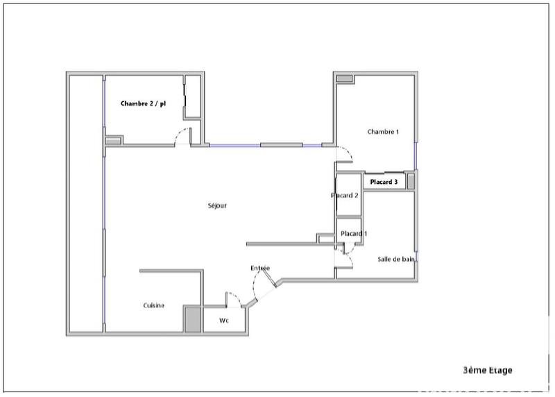 Appartement - 70 m² - 3 pièces