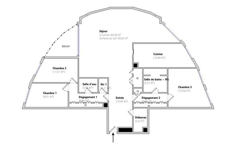 Appartement - 140 m² - 5 pièces