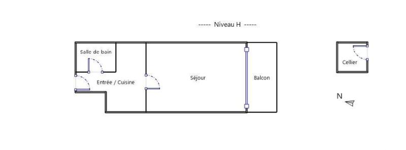 Studio - 23 m² - 1 pièce